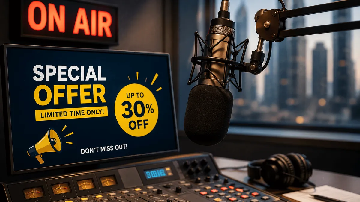 How radio advertising supports promotional offers 